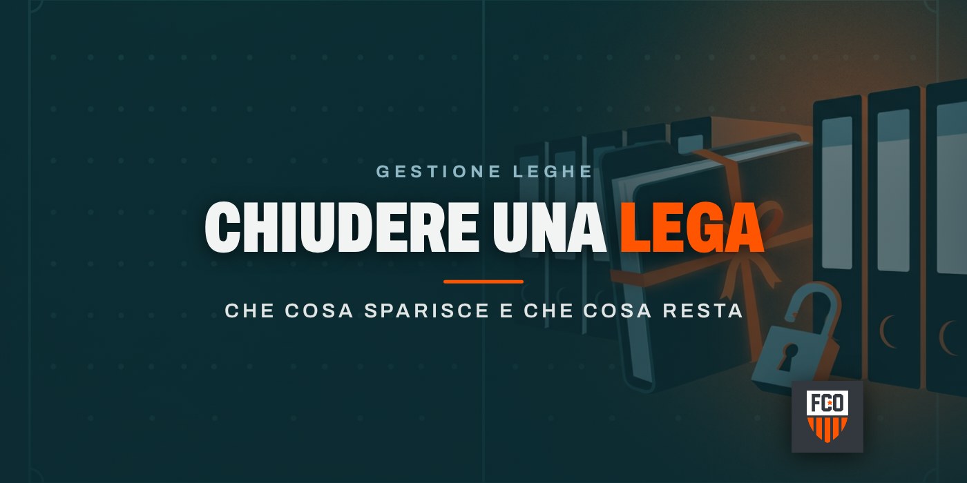 Chiudere una lega, una competizione o una squadra