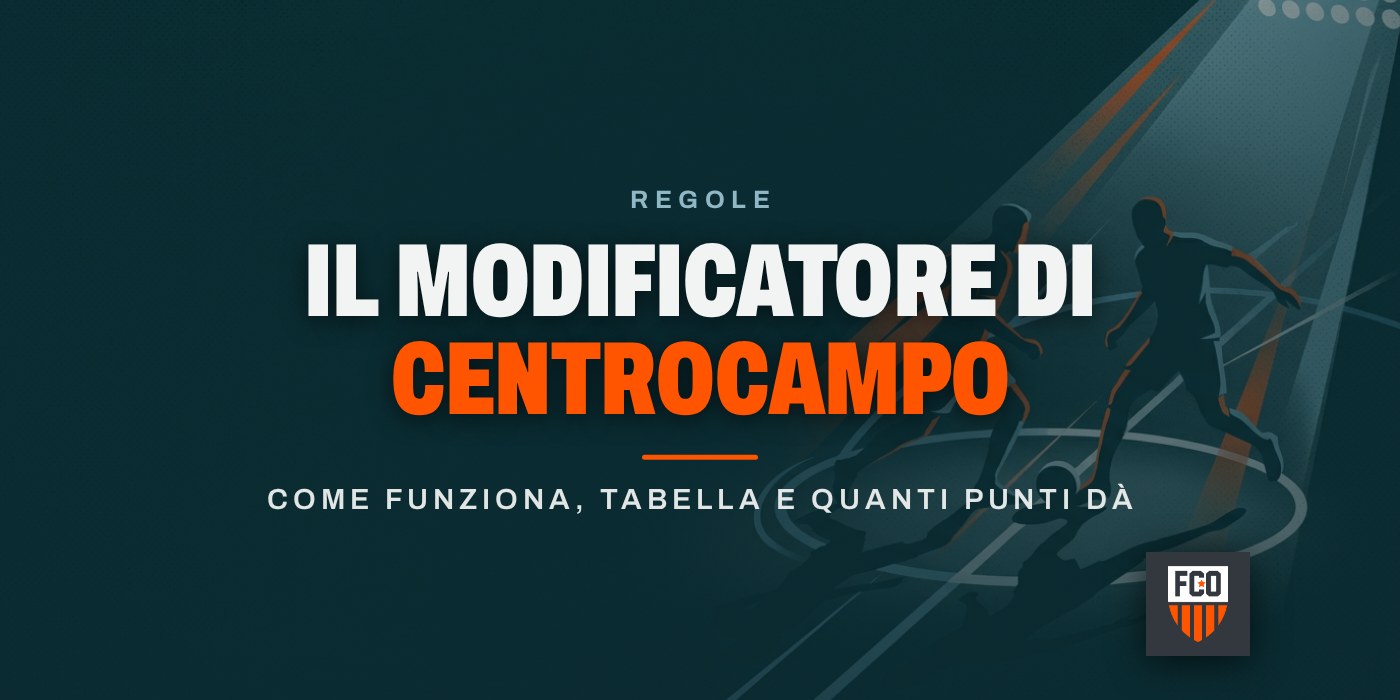 Modificatore centrocampo: come funziona, tabella e quanti punti dà