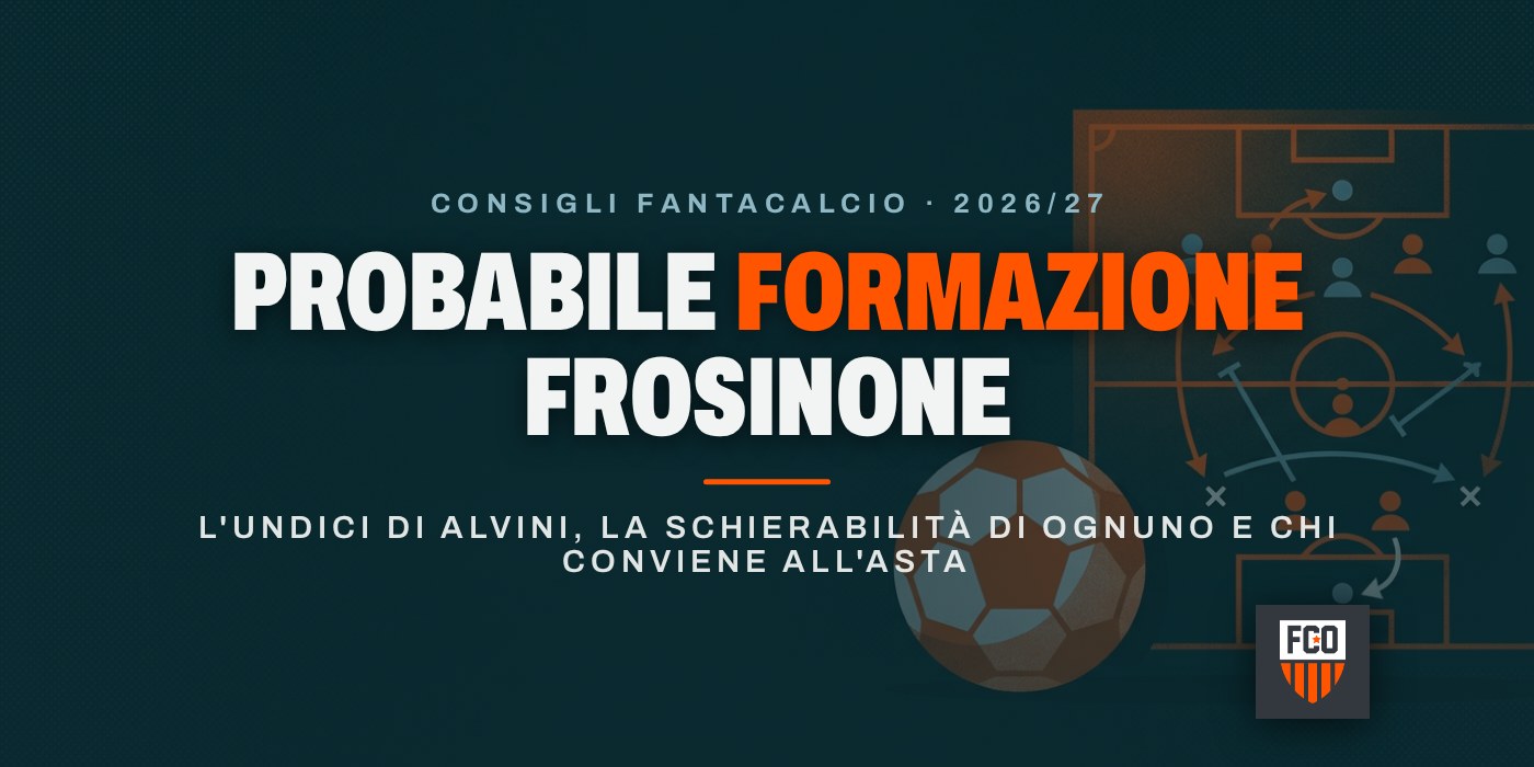 Probabile formazione Frosinone 2026/27: titolari, schierabilità e chi comprare