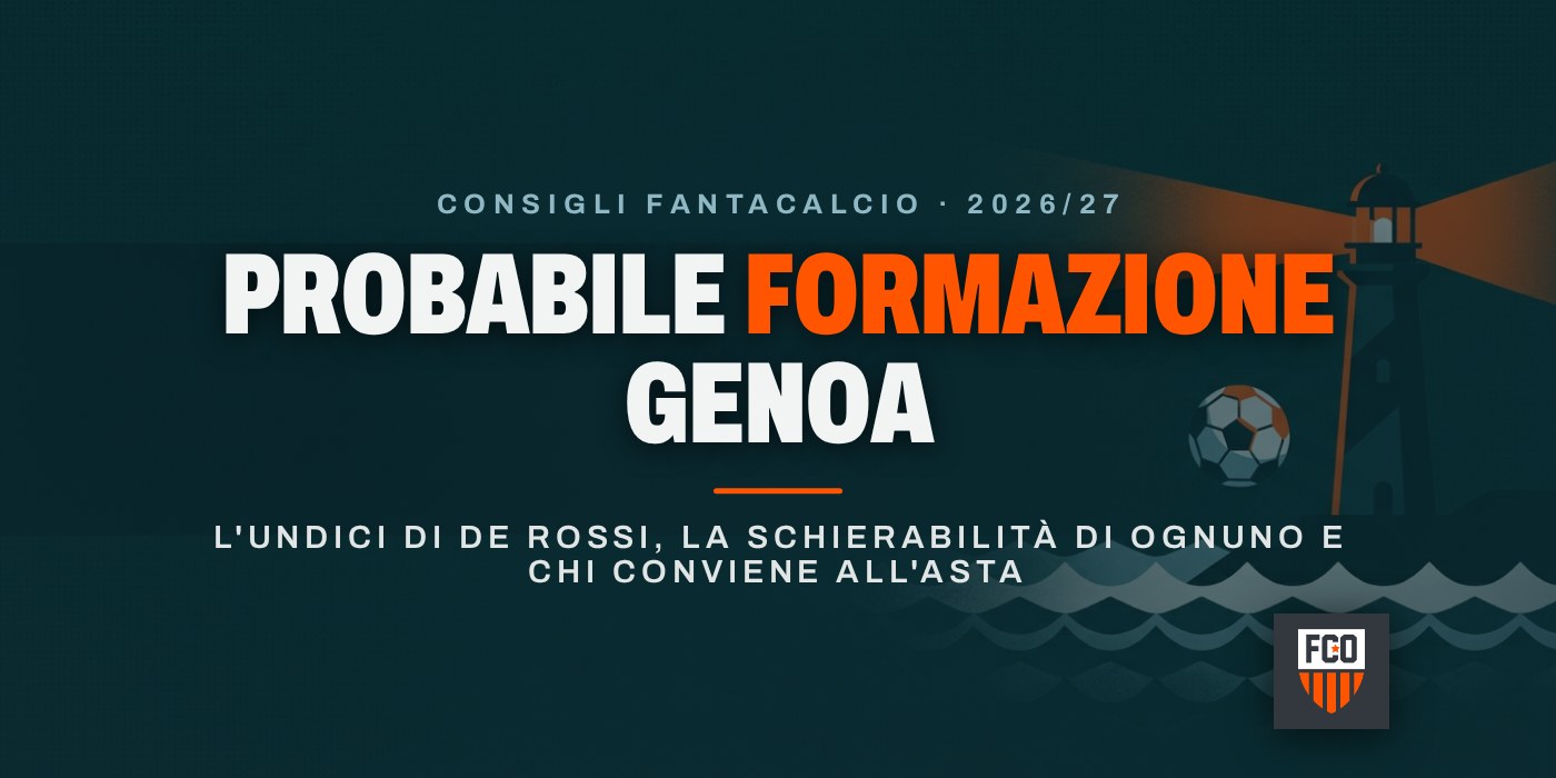 Probabile formazione Genoa 2026/27: titolari, schierabilità e chi comprare