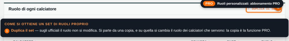 Azione «Duplica il set» nell'intestazione dell'editor dei ruoli