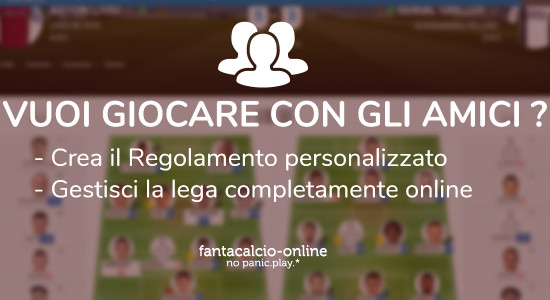 Crea la tua lega di Fantacalcio con Regolamento personalizzato