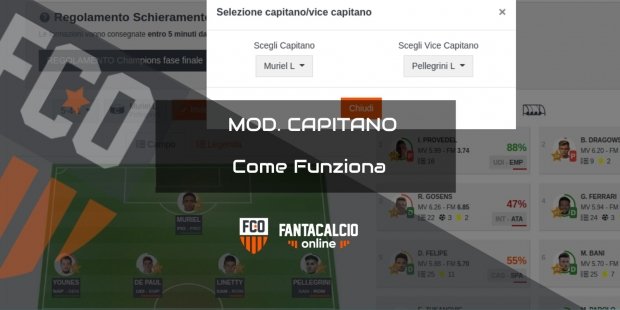 Impostazioni Modificatore del Capitano 